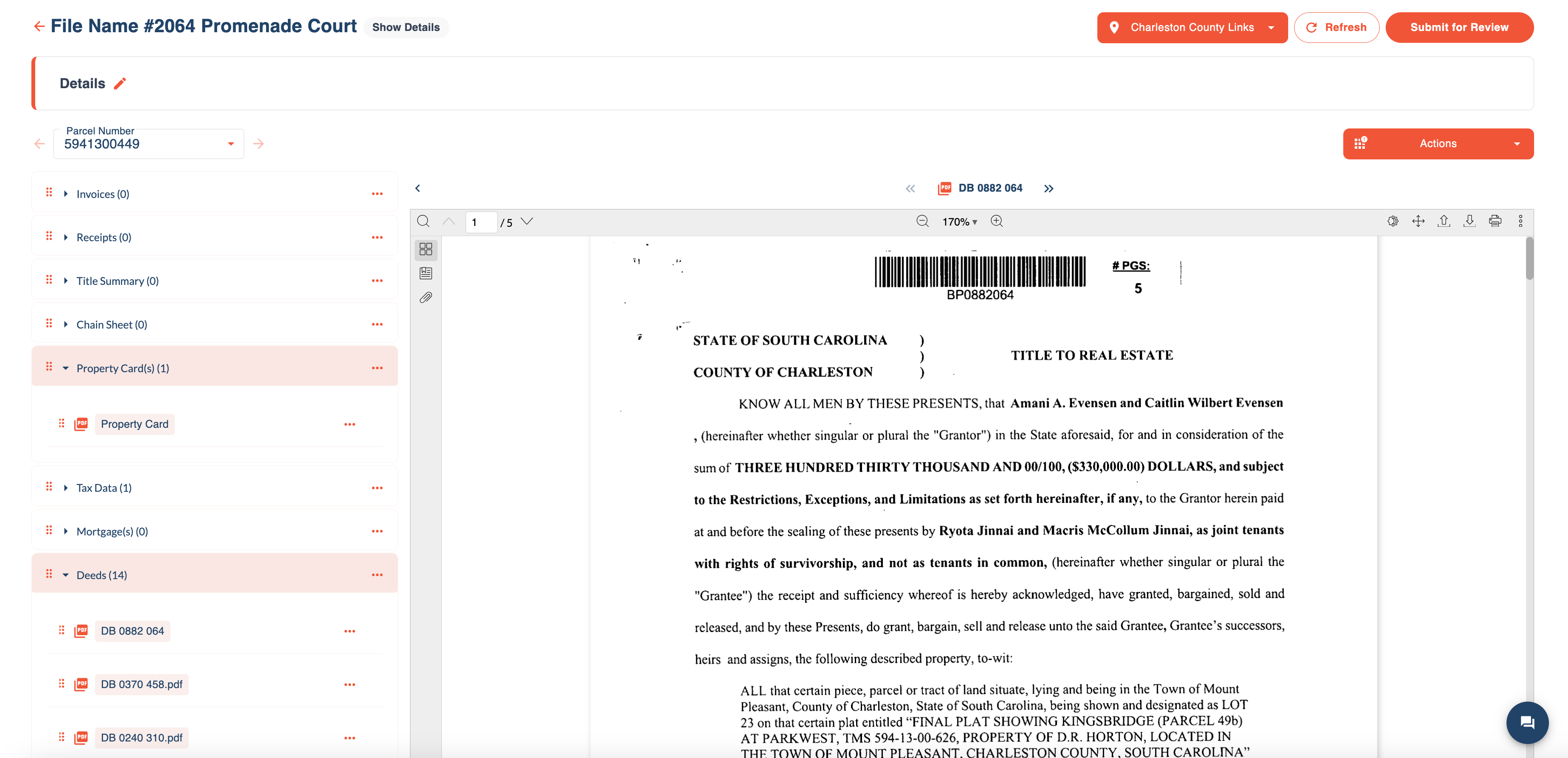 Document Viewer - 2064 Promenade Court Title Review